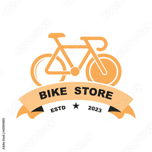 Bicycle shop logo design vector image, Bicycle logo concept icon vector, Simple design modern vector
