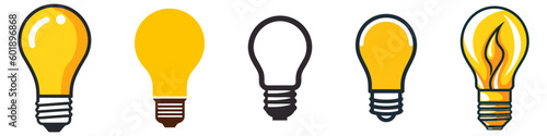 Simple Set of Light Bulb. Vector illustration
