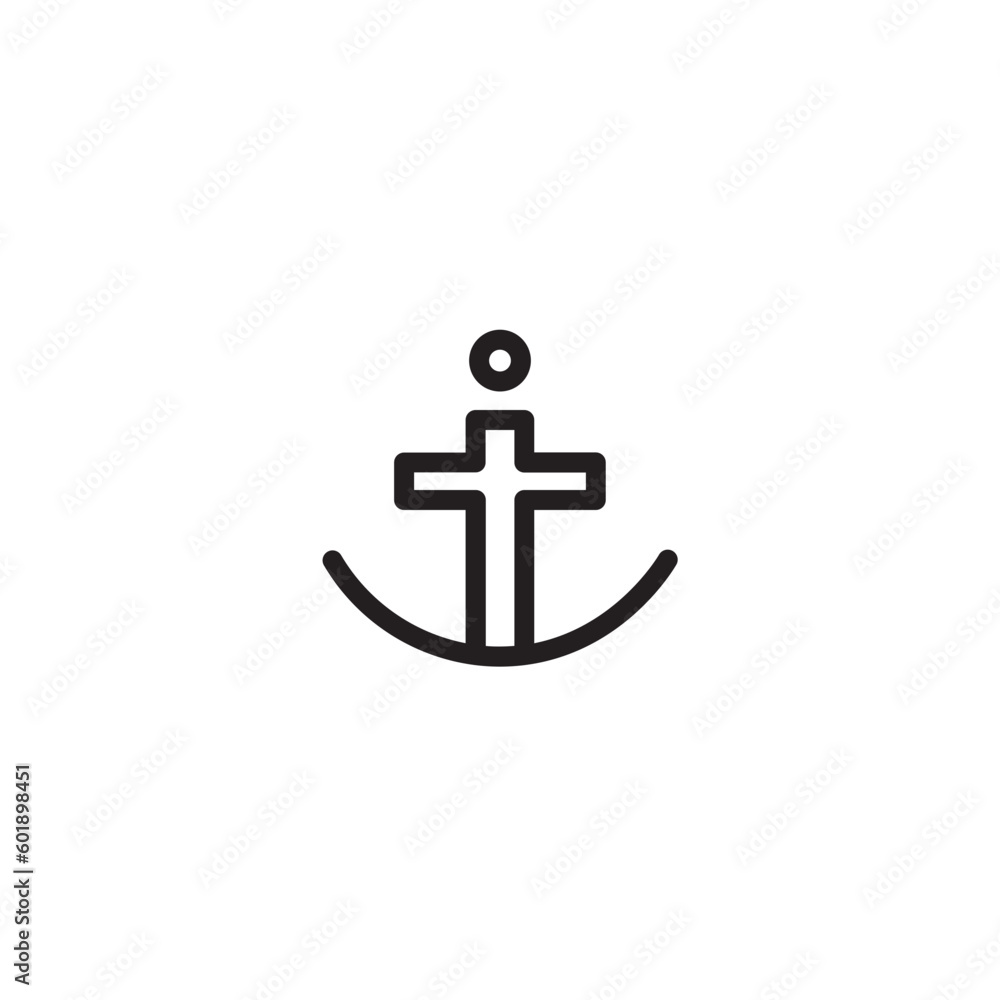 Sea Anchor Tool Outline Icon Sea Anchor Tool Outline Icon