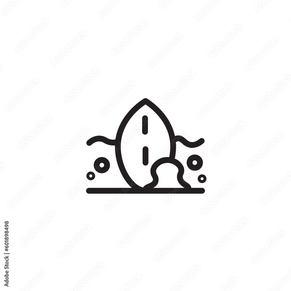 Sea Surf Surfboard Outline Icon Sea Surf Surfboard Outline Icon