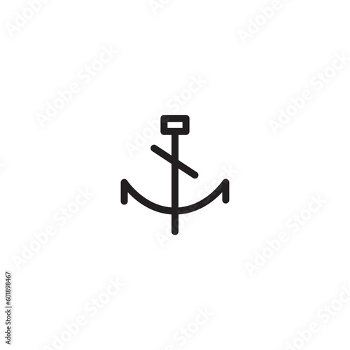 Sea Anchor Tool Outline Icon