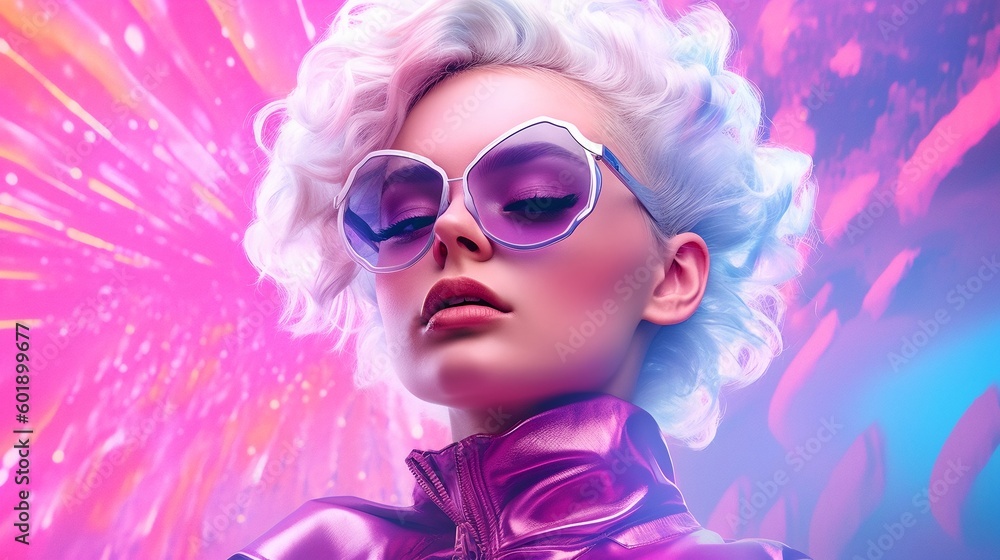 Portrait of a futuristic girl, generative AI Portrait of a futuristic girl, generative AI
