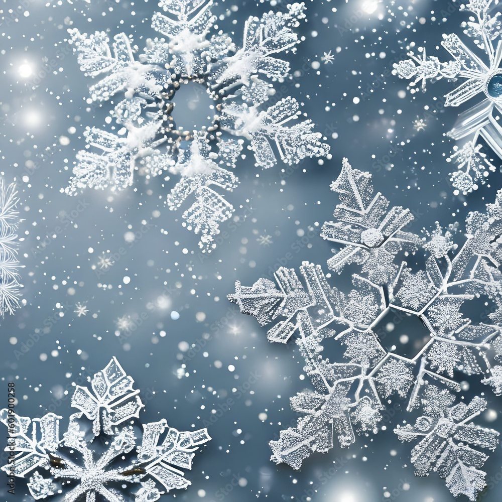 233 Snowflakes: A winter-themed and festive background featuring snowflakes in soft and muted colors that create a cozy and cheerful atmosphere3, Generative AI