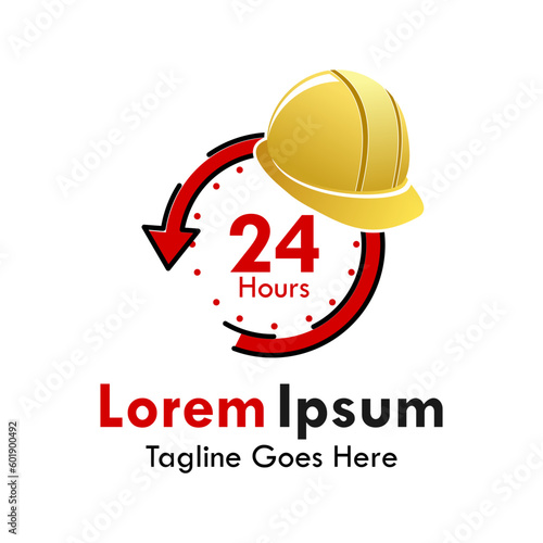 costumer service or operator design logo template illustration