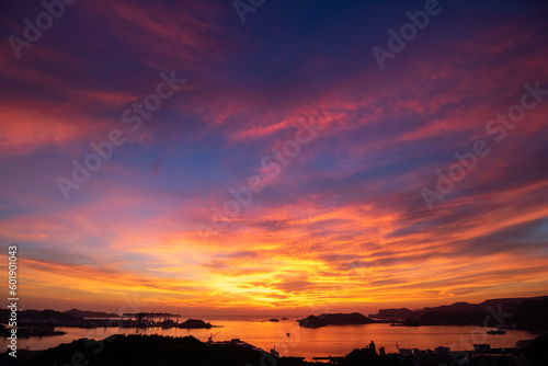 長崎の夕陽　長崎港