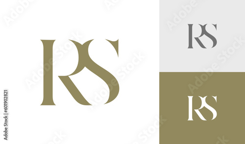 Letter RS initial monogram logo design