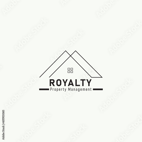 Real Estate Property Management minimalist logo 