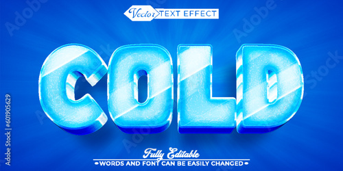 Cartoon Cold Editable Text Effect Template