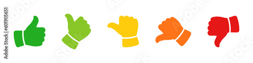 Rating thumb icon set