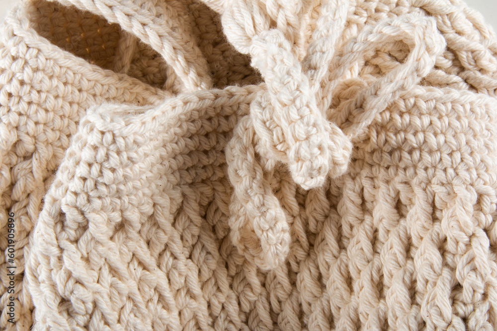 White crochet texture background. Handmade White crochet texture background. Handmade