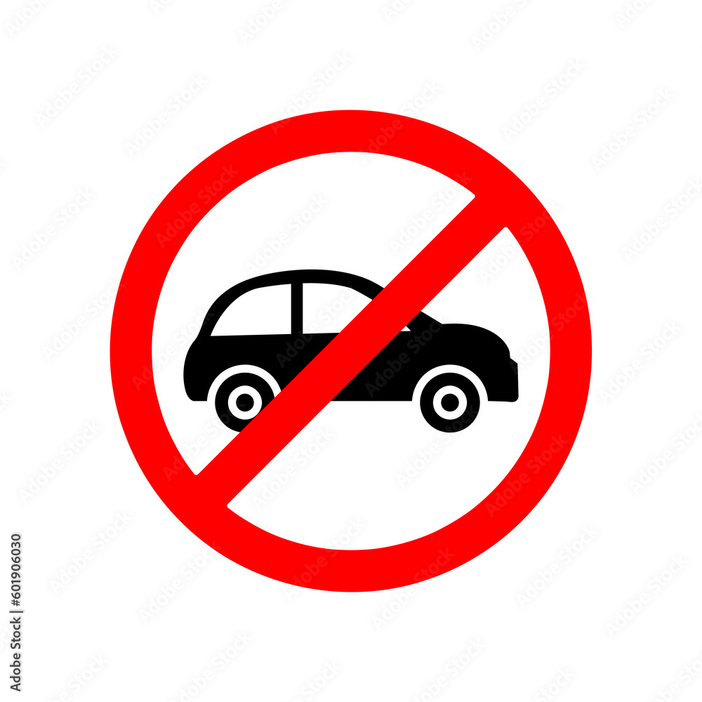 no car sign vector sign illustration on white background..eps no car sign vector sign illustration on white background..eps