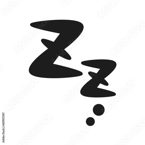 ポップな黒い睡眠マークのアイコン