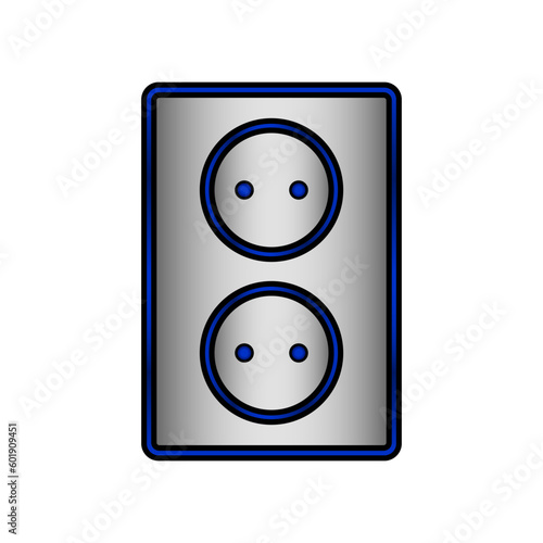 Wall socket icon on white. Free Download Wall socket icon on white. - GFXLoad