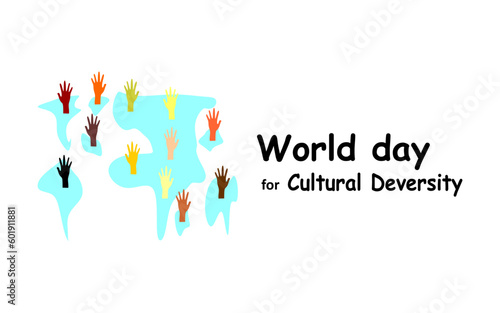 cultural deversity day with white background, world day for cultural deversity background 