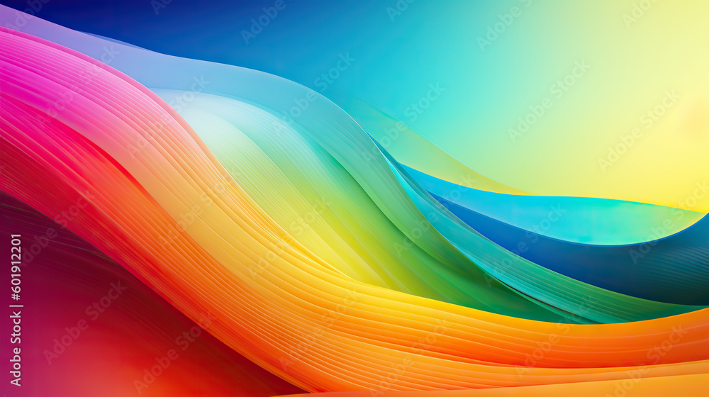 Illustration of bright gradient waves flowing in the background created with Generative AI Technology Illustration of bright gradient waves flowing in the background created with Generative AI Technology