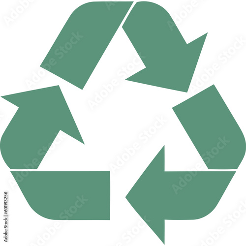 Recycling symbol collection cycle arrow