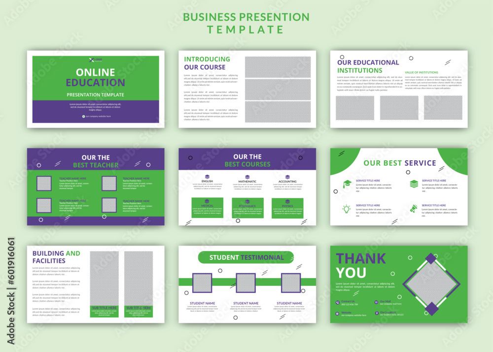 E-Learning Education PowerPoint presentation slide template design or online education presentation design