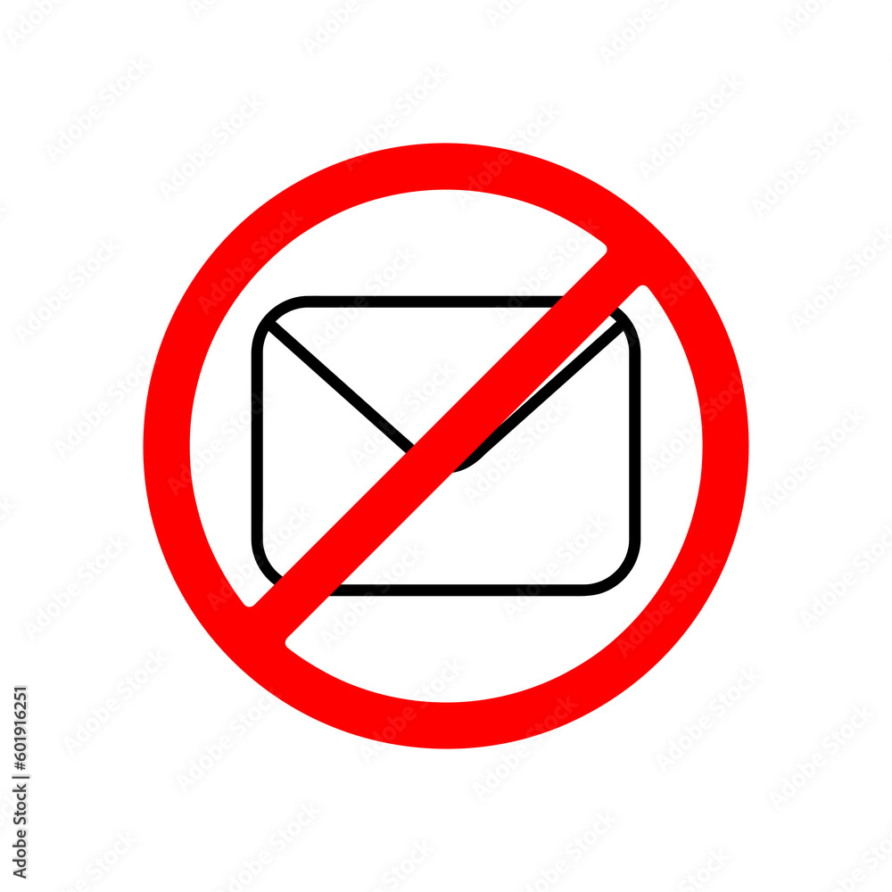 No Spam Sign vector illustration on white background..eps No Spam Sign vector illustration on white background..eps