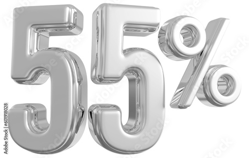 55 Number Percent Silver 3d 