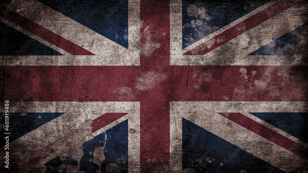 Fototapeta premium united kingdom flag vintage design 