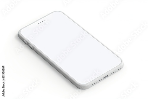 teléfono móvil, smartphone with blank screen isolated on a white backgroud