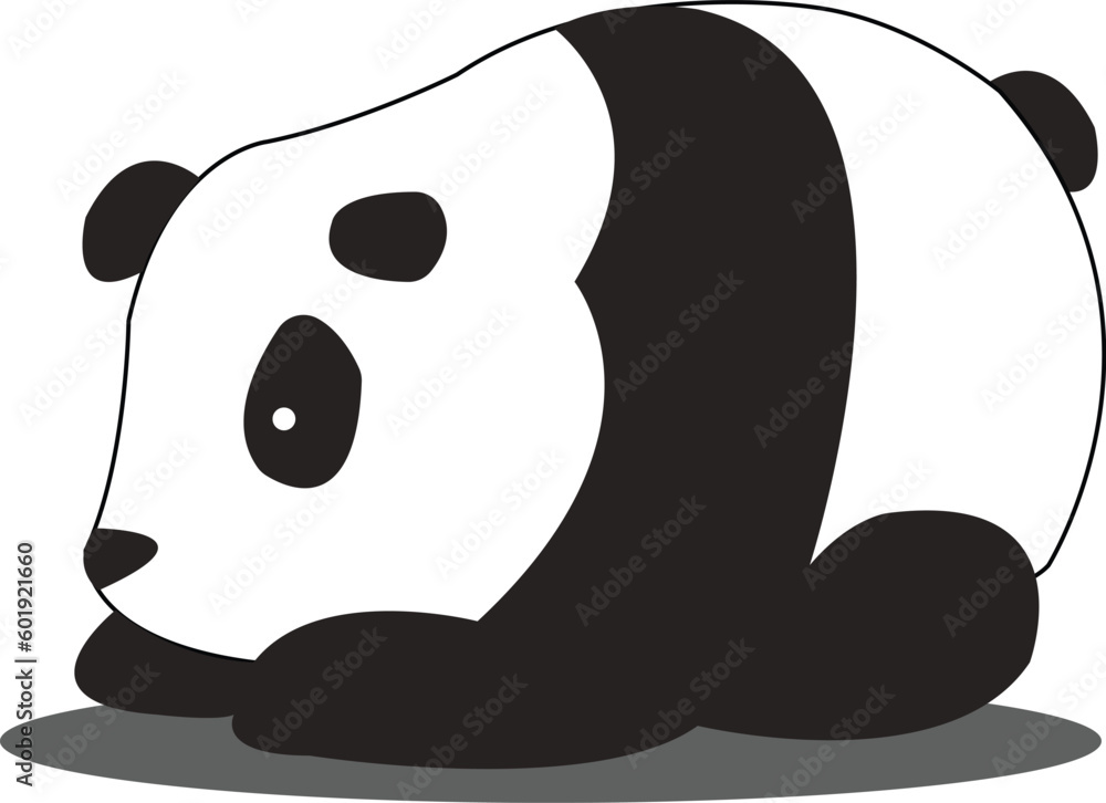 A panda is sleeping. A panda is sleeping.