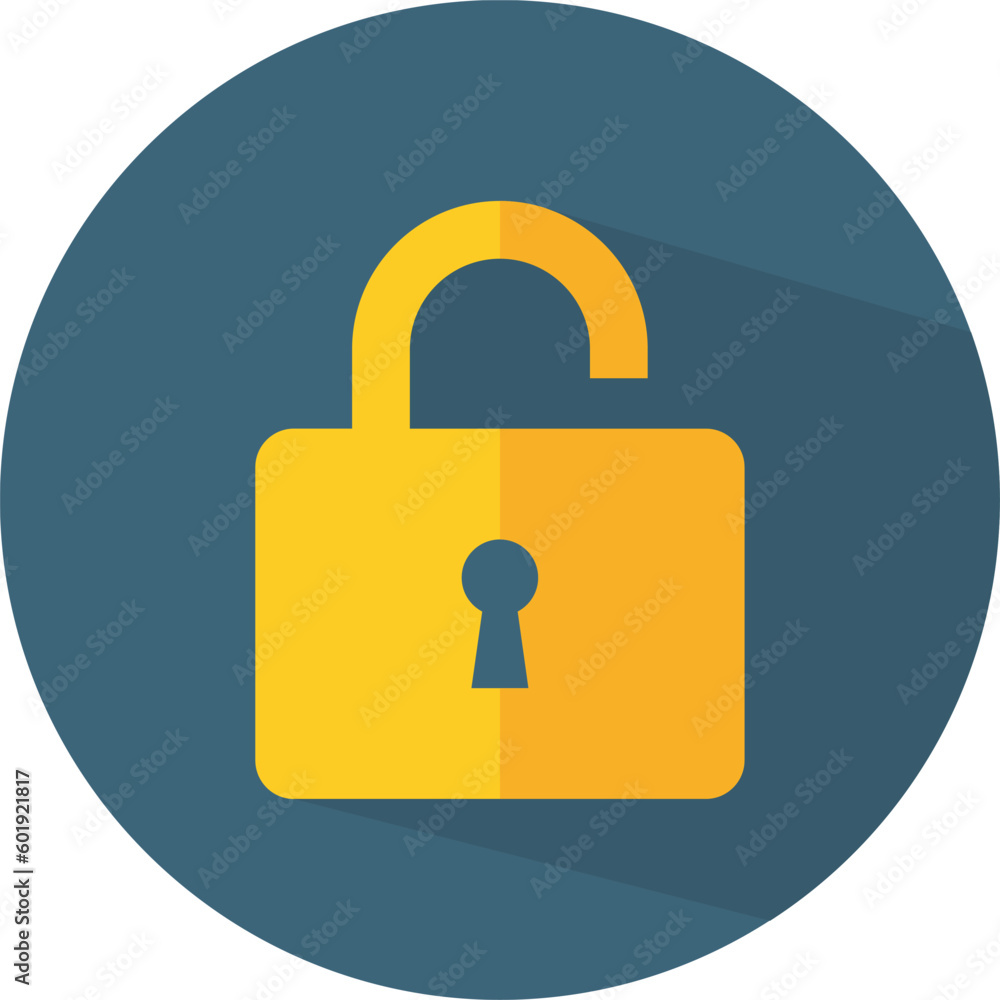 flat design Padlock icon button
flat design Padlock icon button