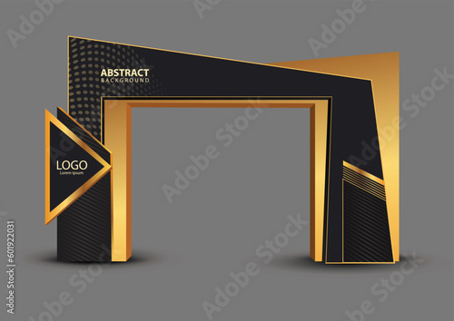 exhibition stand Gate entrance vector with for mock up event display, arch design