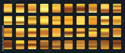 golden color gradient palette kit banner in collection