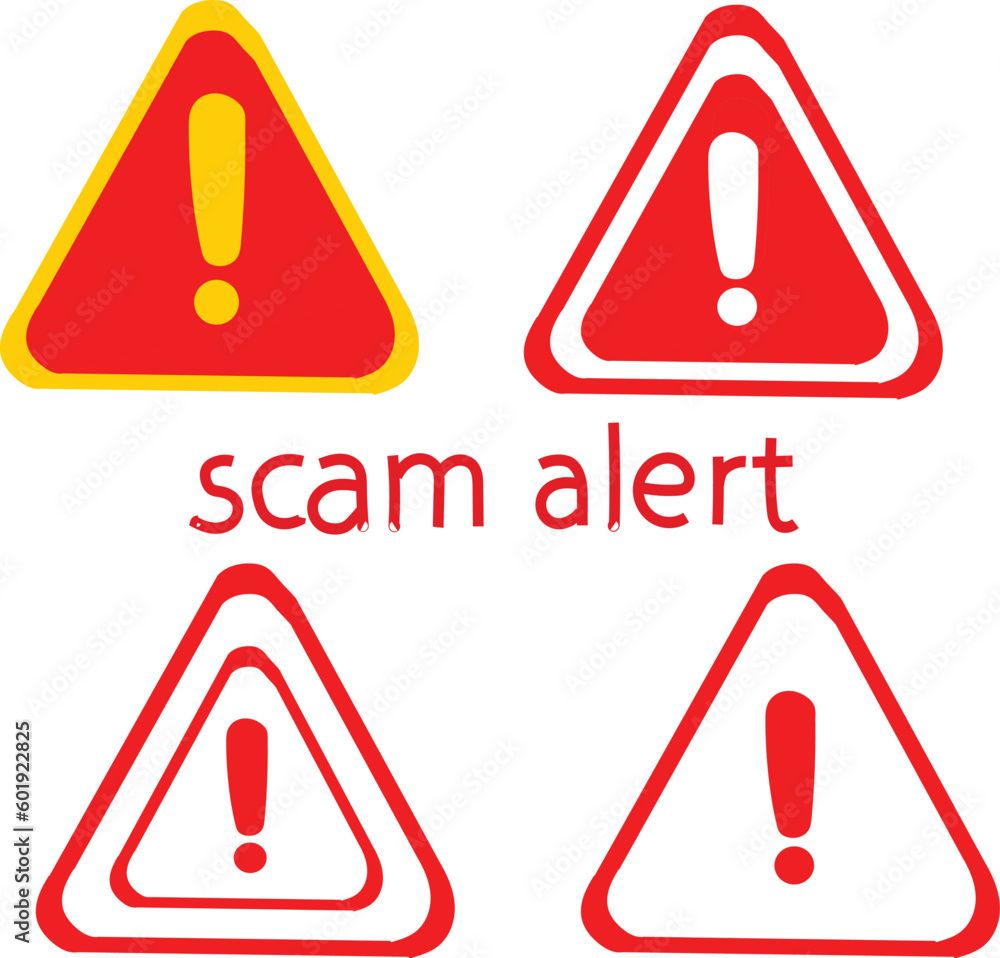 Scam alert and warning vector illustration
Scam alert and warning vector illustration