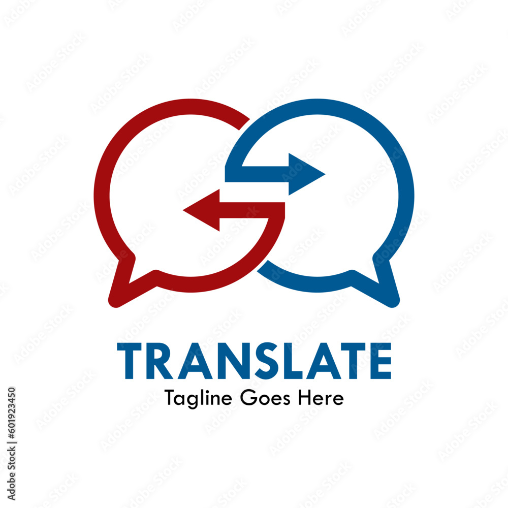 Translate design logo template illustartion