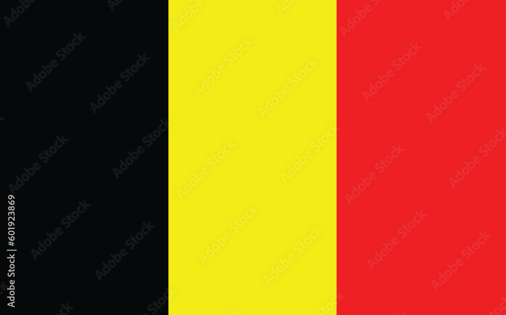 Belgium national official flag symbol, banner vector illustration.