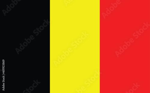 Belgium national official flag symbol, banner vector illustration.