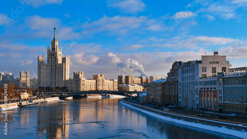 Journeys. Moscow, Russia. The Moscow River. A sunny day. © Семён Прудий