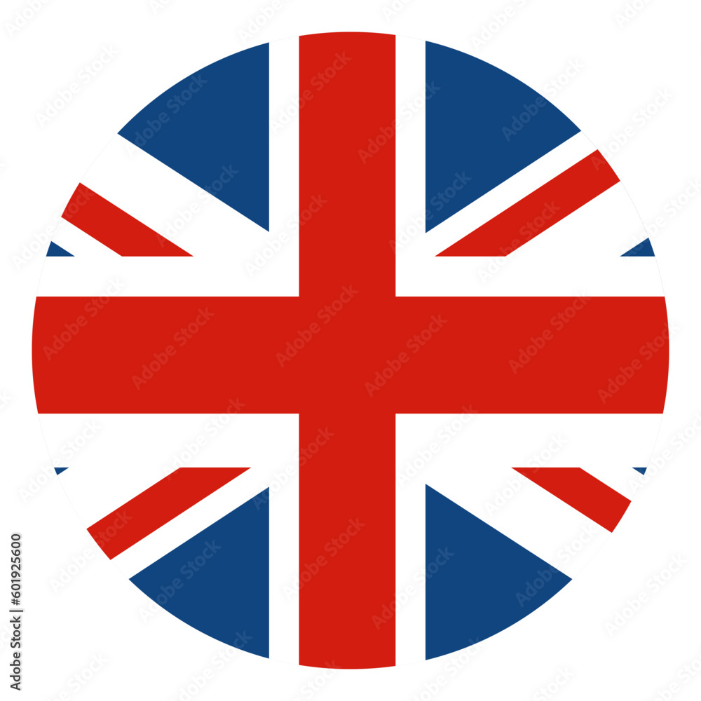 United Kingdom flag circle. Flag of UK in round circle Stock Vector ...