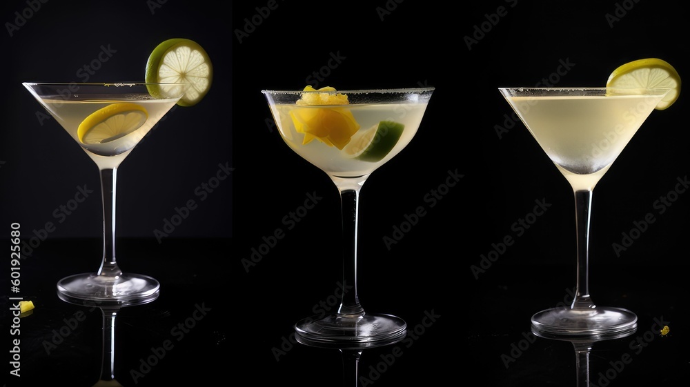 cocktail with lime. Generative AI cocktail with lime. Generative AI