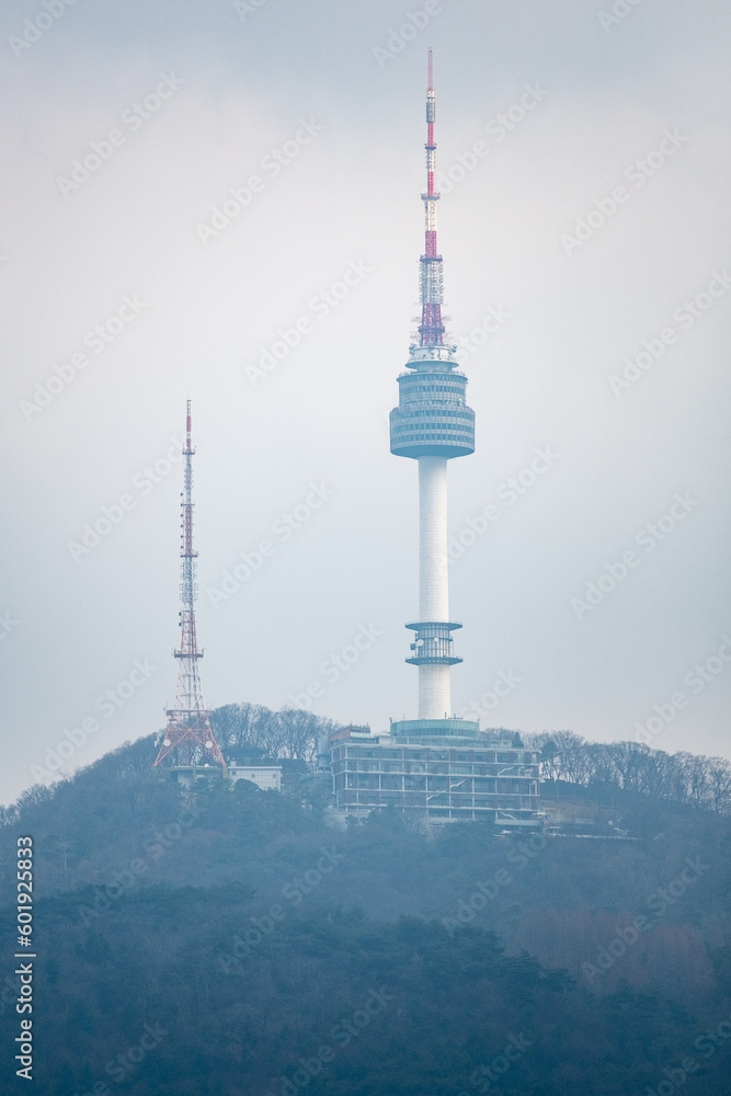View of N Seoul Tower in Seoul, South Korea