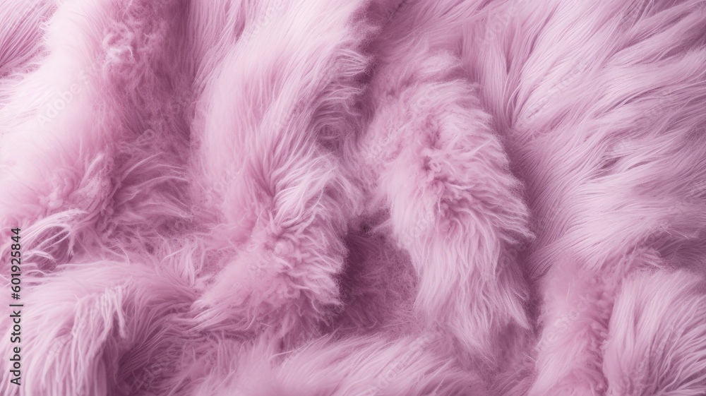 Fototapeta premium pink fur texture. Generative AI