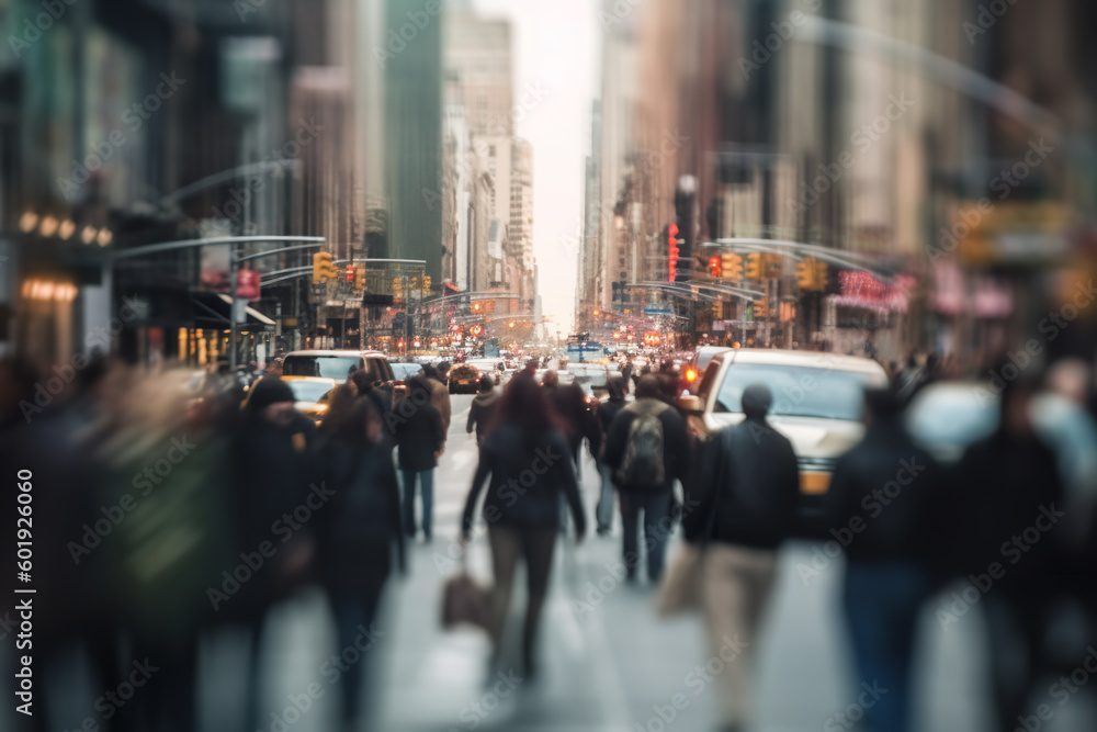 custom made wallpaper toronto digitalblurred people at New York street