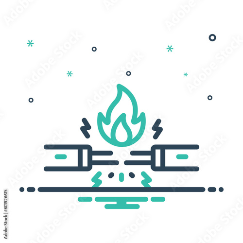 Mix icon for hazardous 