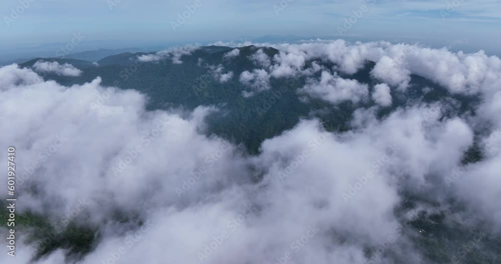 Beautiful Fog over Mountains in Thailand,Amazing fog sea.Aerial view landscape of mountain peak with misty cloud in the morning.Footage b roll 4k.Drone nature shot Beautiful Fog over Mountains in Thailand,Amazing fog sea.Aerial view landscape of mountain peak with misty cloud in the morning.Footage b roll 4k.Drone nature shot