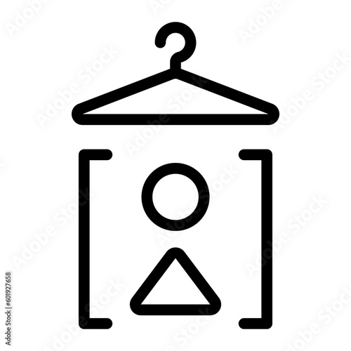fiitting room line icon