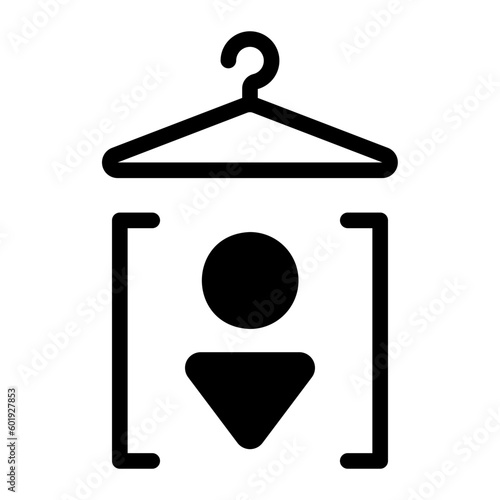 fiitting room glyph icon photo