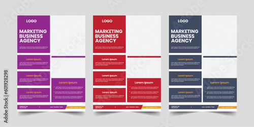Case study business marketing agency a4 corporate flyer, vertical marketing document paper, one-page business flat publication