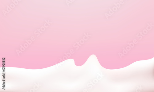 Milk splash vector illustration. strawberry or raspberry milk. Pink Background. Space for displaying products. Vector illustration.