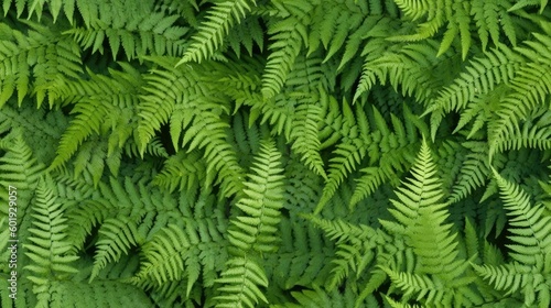 seamless texture of a vibrant green fern leaf detailed and natural background  tile  8K  generative ai