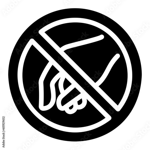 no touch Solid icon
