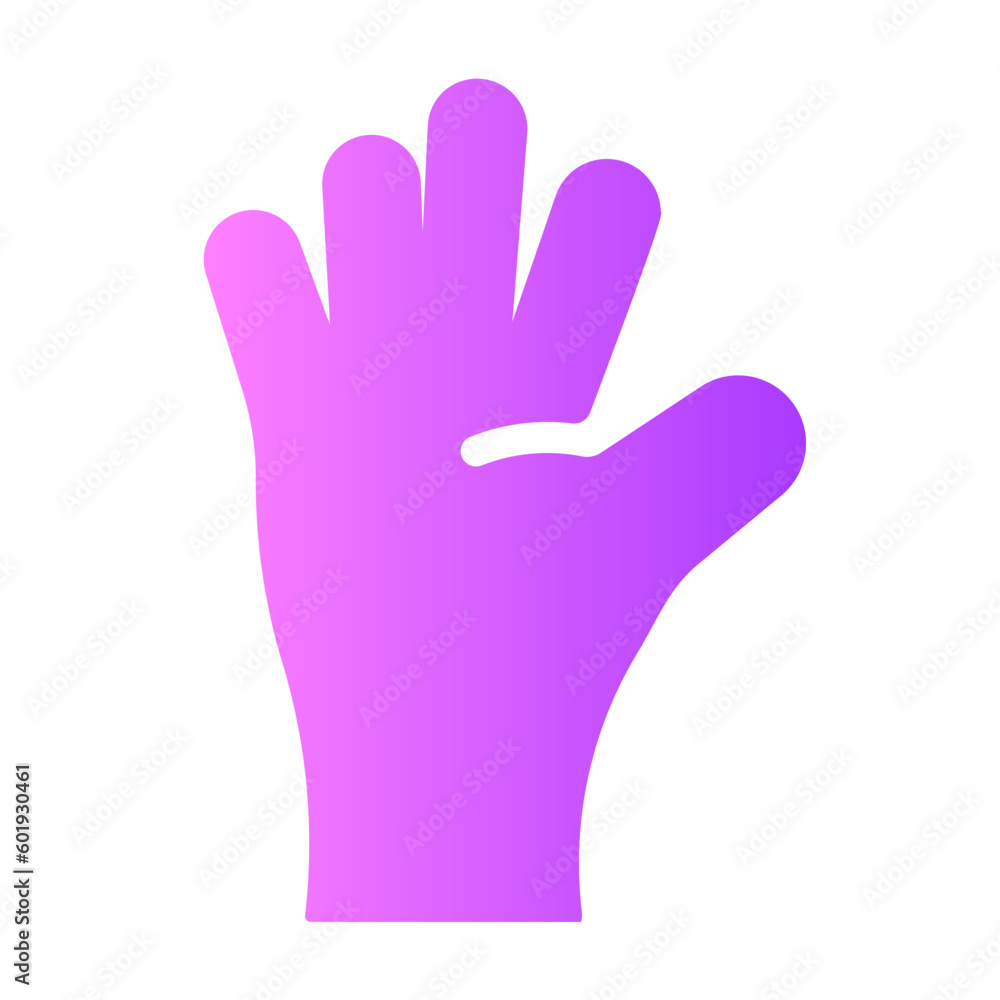 safety gloves Gradient icon safety gloves Gradient icon
