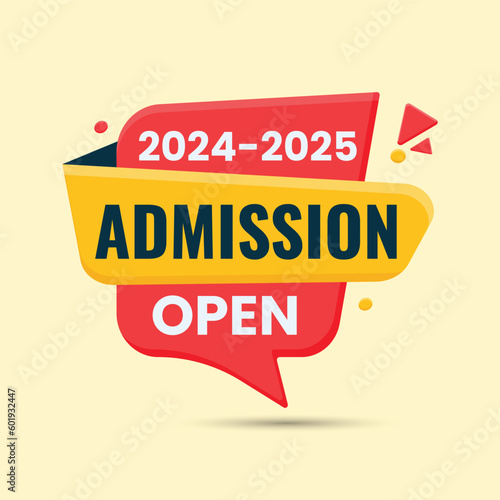 2024-2025 admission open tag abstract school college coaching clipart educational social media post
