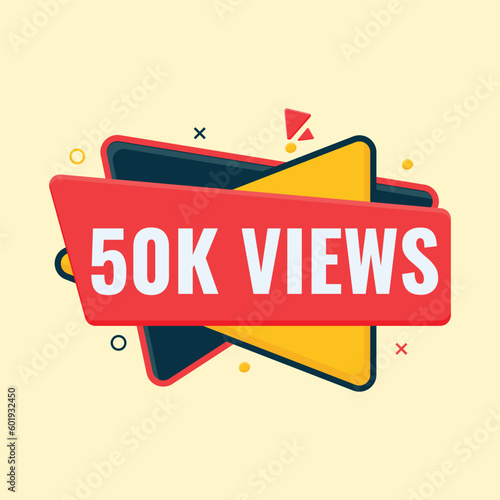 50k views sticker for thumbnail design